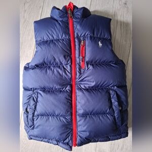 POLO Navy Blue Kids Puffer Vest Size 7